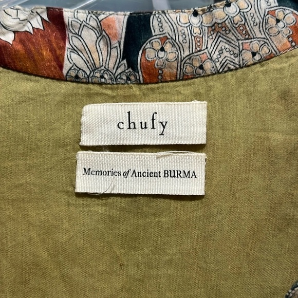 Chufy | Memories of Ancient Burma Flutter Sleeve Mini Dress Size Small - Picture 9 of 12